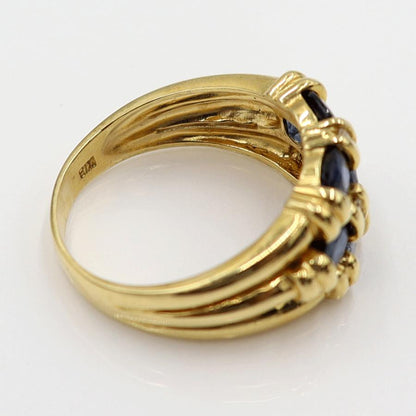 K18サファイアリング　S2.00ct　D0.10ct　リングサイズ14号　重量6.69ｇ(石の重量含む) (中古)