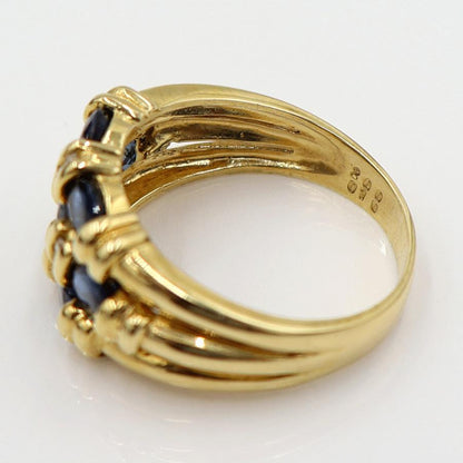 K18サファイアリング　S2.00ct　D0.10ct　リングサイズ14号　重量6.69ｇ(石の重量含む)　レディース (中古)