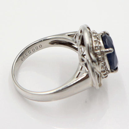 Pt900サファイアリング　S3.98ct　D0.86ct　リングサイズ12号　重量9.94ｇ(石の重量含む)　レディース(中古)