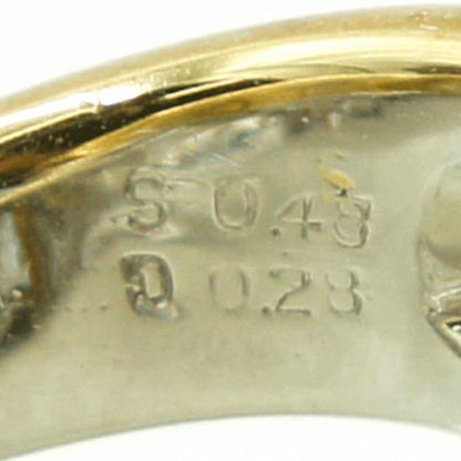 石川暢子(イシカワ ノブコ)Pt900/K18マルチ石リング　「フラワー」D0.27ct　リングサイズ13号　重量22.15ｇ(石の重量含む)　レディース（中古）