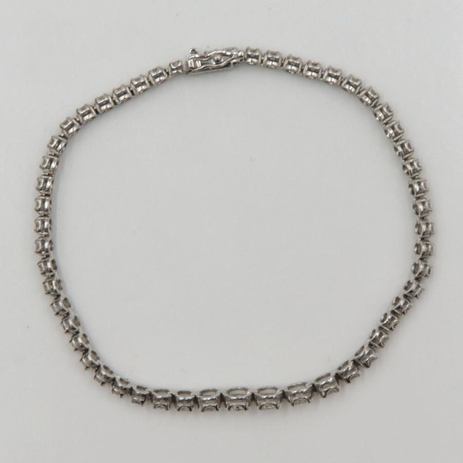 Pt900ダイヤモンドブレスレット　D2.00ct　ブレスレット長さ18cm　重量12.63ｇ　（中古）