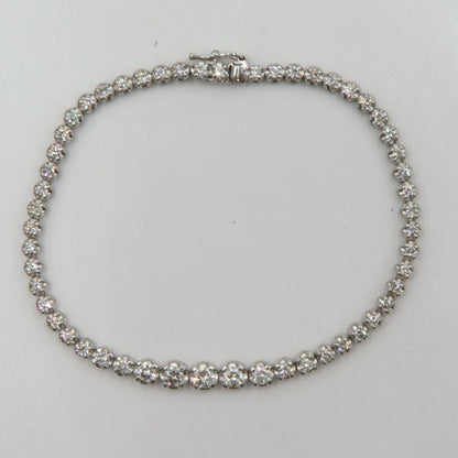 Pt900ダイヤモンドブレスレット　D2.00ct　ブレスレット長さ18cm　重量12.63ｇ　（中古）