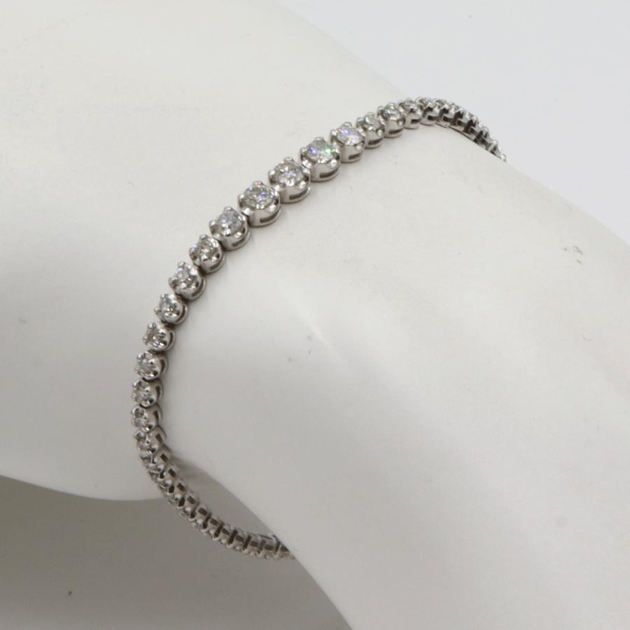 Pt900ダイヤモンドブレスレット　D2.00ct　ブレスレット長さ18cm　重量12.63ｇ　（中古）