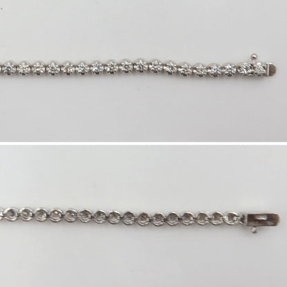 Pt900ダイヤモンドブレスレット　D2.00ct　ブレスレット長さ18cm　重量12.63ｇ　（中古）