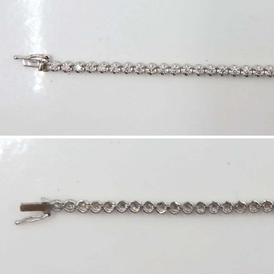 Pt900ダイヤモンドブレスレット　D2.00ct　ブレスレット長さ18cm　重量12.63ｇ　（中古）