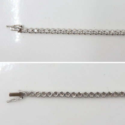 Pt900ダイヤモンドブレスレット　D2.00ct　ブレスレット長さ18cm　重量12.63ｇ　（中古）