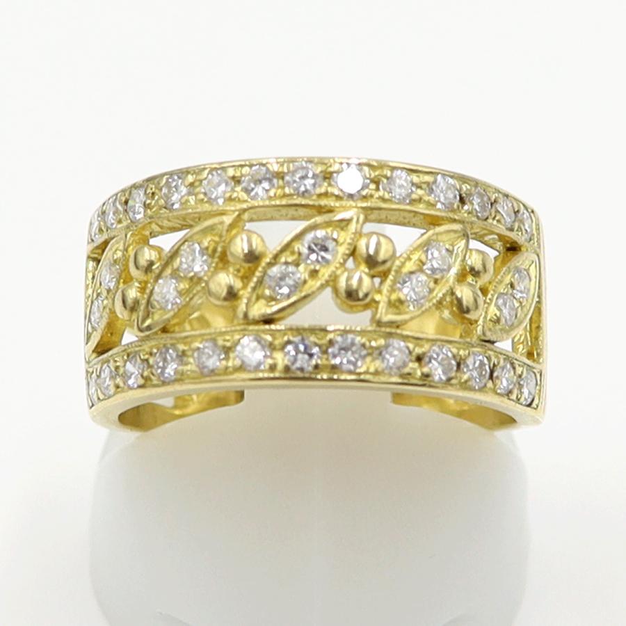 K18ダイヤモンドリング　D0.61ct　リングサイズ13号　重量6.75ｇ(石の重量含む)  (中古)