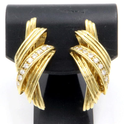 ピエール・カルダン(pierre cardin)750ダイヤモンドイヤリング　重量13.88ｇ(両耳合計・石の重量を含む)　レディース(中古)