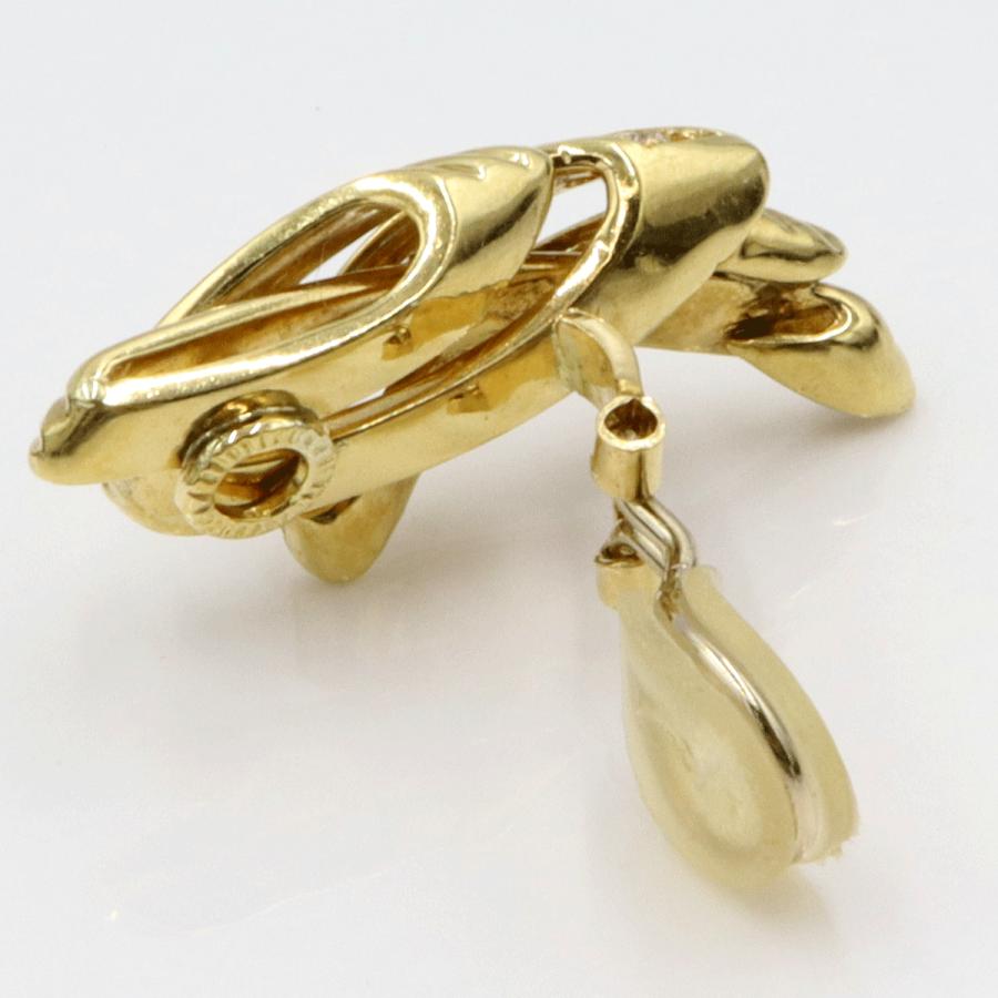 ピエール・カルダン(pierre cardin)750ダイヤモンドイヤリング　重量13.88ｇ(両耳合計・石の重量を含む)　レディース(中古)