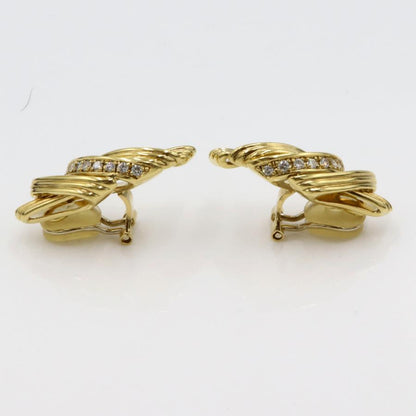 ピエール・カルダン(pierre cardin)750ダイヤモンドイヤリング　重量13.88ｇ(両耳合計・石の重量を含む)　レディース(中古)