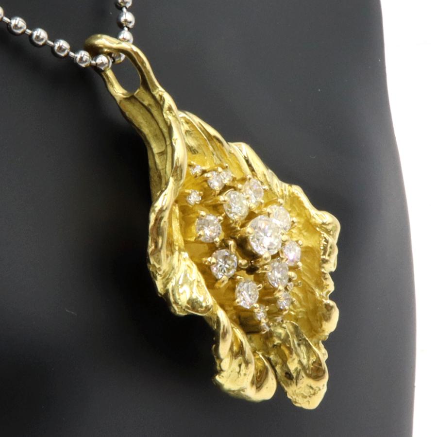 岩倉康二(イワクラ コウジ) K18ダイヤモンドペンダントトップ　D1.60ct　サイズ縦49.3mm・横25.0mm　重量19.38ｇ　レディース（中古）