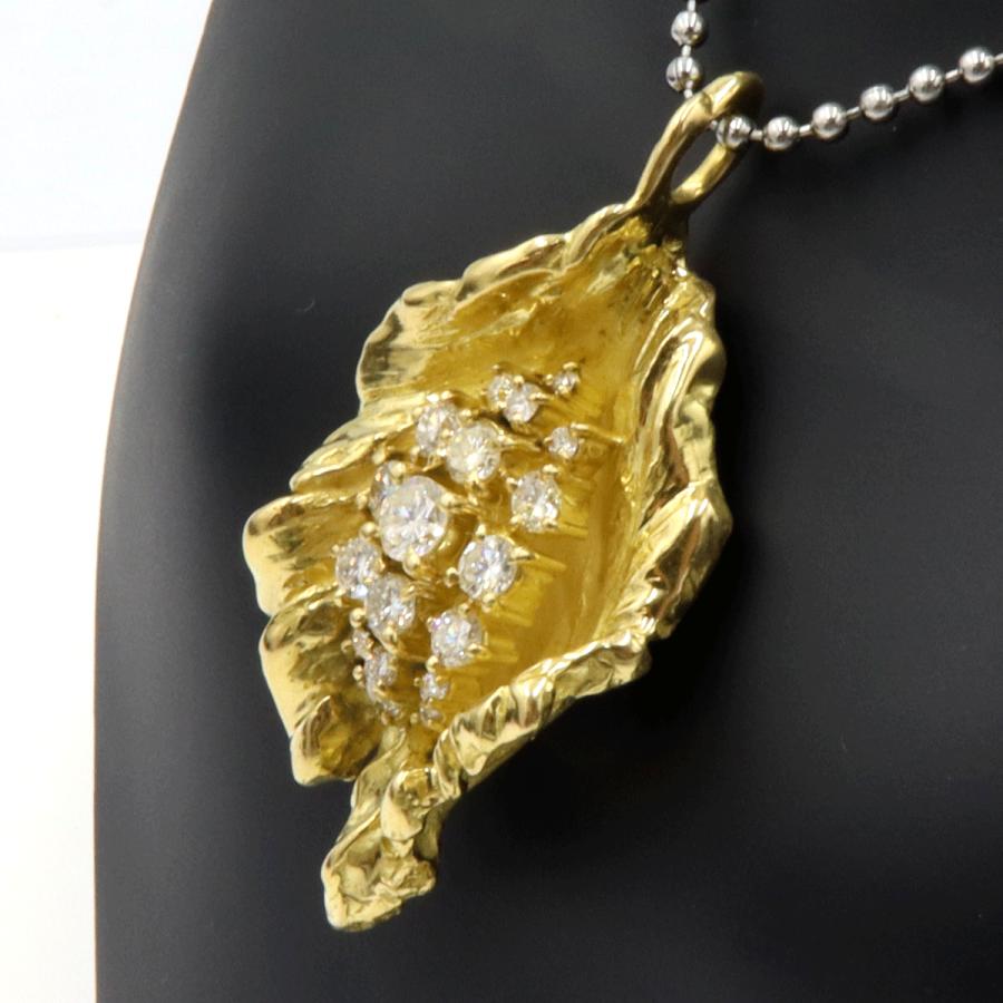 岩倉康二(イワクラ コウジ) K18ダイヤモンドペンダントトップ　D1.60ct　サイズ縦49.3mm・横25.0mm　重量19.38ｇ　レディース（中古）