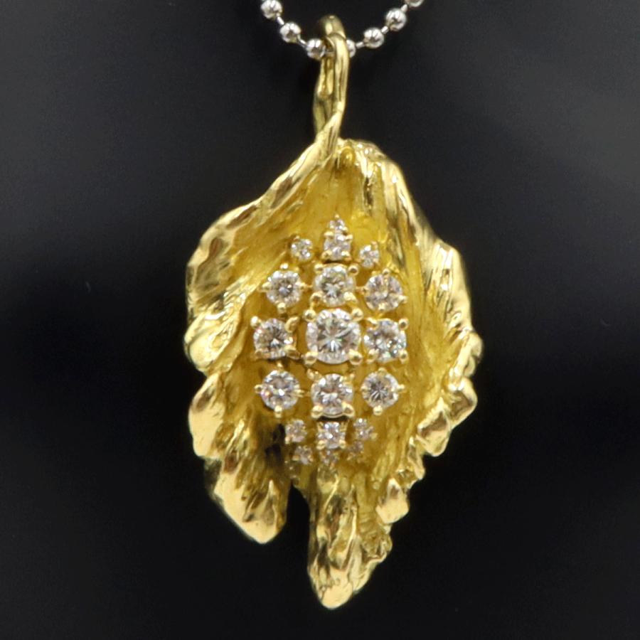 岩倉康二(イワクラ コウジ) K18ダイヤモンドペンダントトップ　D1.60ct　サイズ縦49.3mm・横25.0mm　重量19.38ｇ　レディース（中古）
