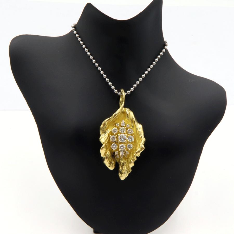 岩倉康二(イワクラ コウジ) K18ダイヤモンドペンダントトップ　D1.60ct　サイズ縦49.3mm・横25.0mm　重量19.38ｇ　レディース（中古）