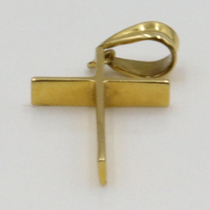 K18クロスペンダントトップ　重量1.27ｇ　十字架　レディース（中古）