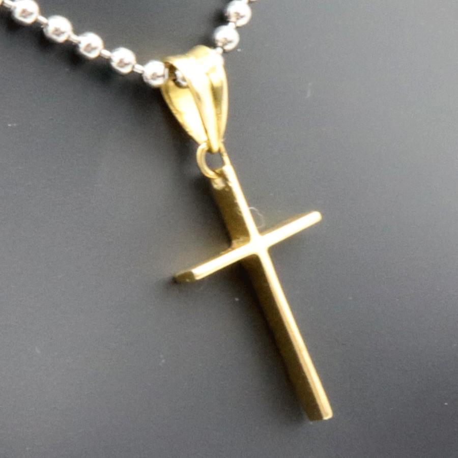 K18クロスペンダントトップ　重量1.27ｇ　十字架　レディース（中古）