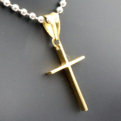K18クロスペンダントトップ　重量1.27ｇ　十字架　レディース（中古）
