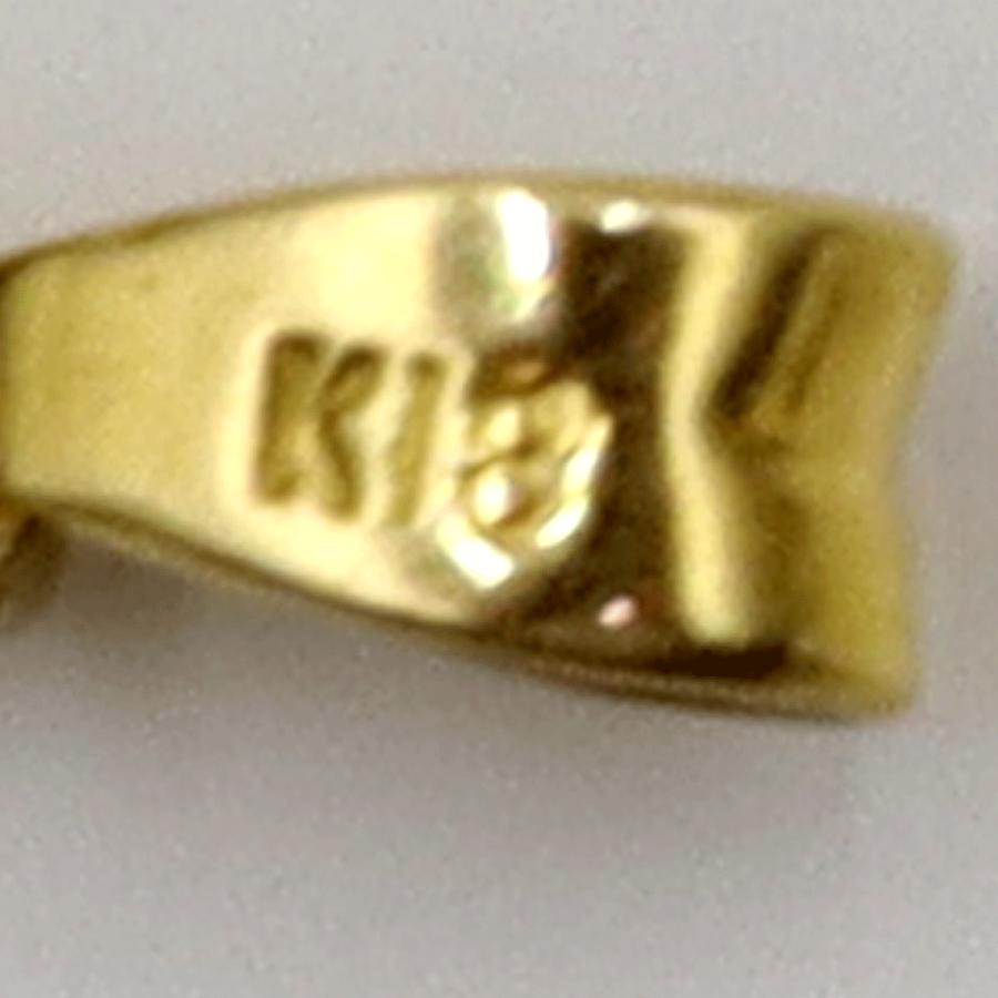 K18クロスペンダントトップ　重量1.27ｇ　十字架　レディース（中古）