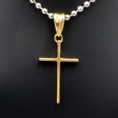 K18クロスペンダントトップ　重量1.27ｇ　十字架　レディース（中古）