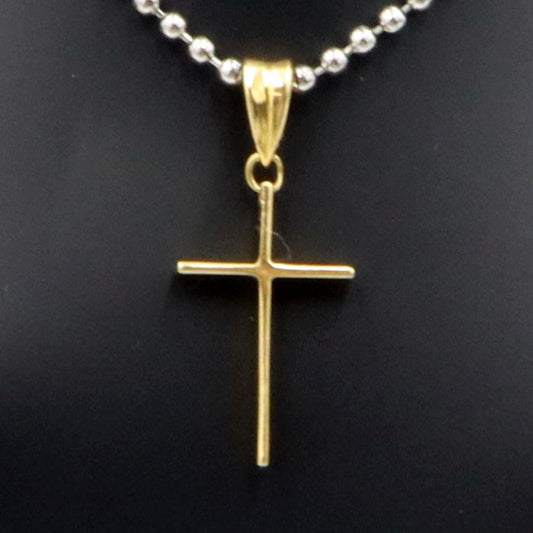 K18クロスペンダントトップ　重量1.27ｇ　十字架　レディース（中古）