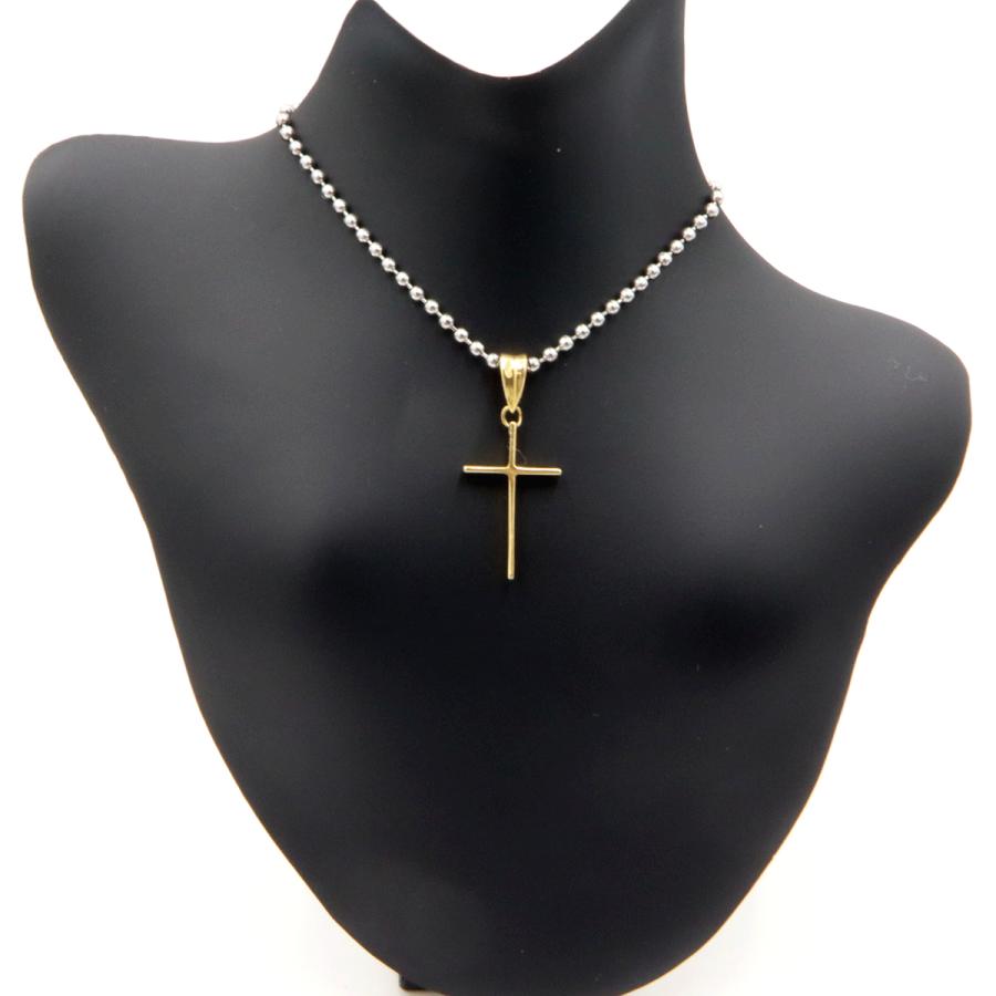 K18クロスペンダントトップ　重量1.27ｇ　十字架　レディース（中古）