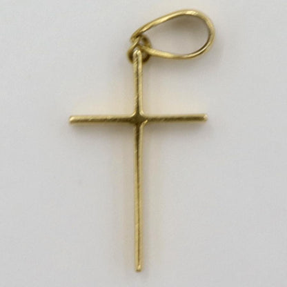 K18クロスペンダントトップ　重量1.27ｇ　十字架　レディース（中古）