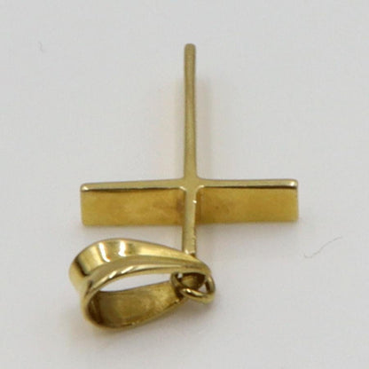 K18クロスペンダントトップ　重量1.27ｇ　十字架　レディース（中古）