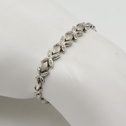 K14WGダイヤモンドブレスレット　D0.20ct　ブレスレット長さ18cm　重量9.15ｇ（中古）