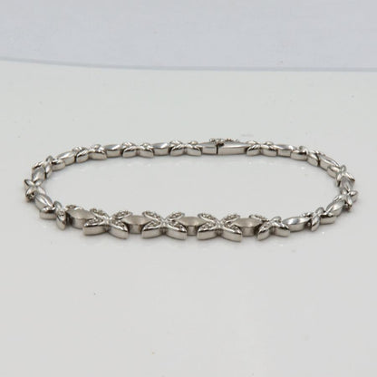 K14WGダイヤモンドブレスレット　D0.20ct　ブレスレット長さ18cm　重量9.15ｇ（中古）