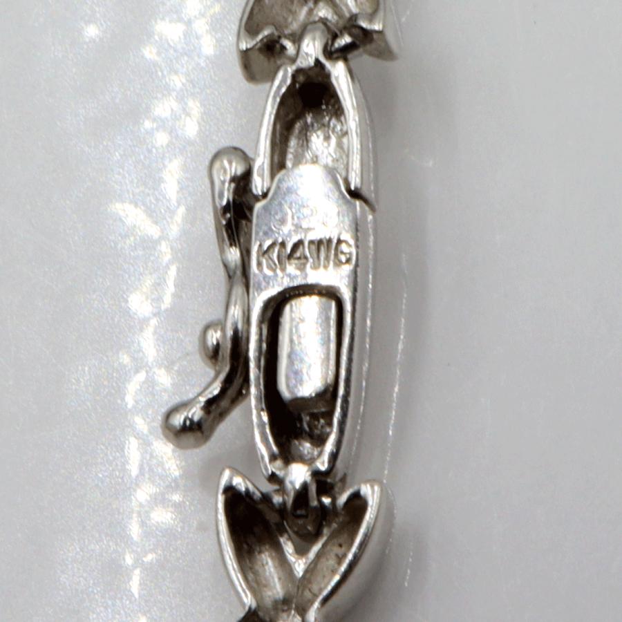 K14WGダイヤモンドブレスレット　D0.20ct　ブレスレット長さ18cm　重量9.15ｇ（中古）