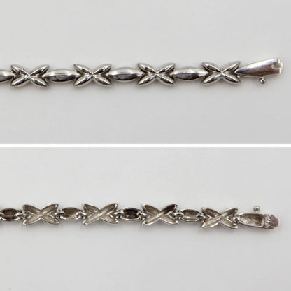 K14WGダイヤモンドブレスレット　D0.20ct　ブレスレット長さ18cm　重量9.15ｇ（中古）