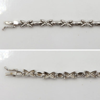 K14WGダイヤモンドブレスレット　D0.20ct　ブレスレット長さ18cm　重量9.15ｇ（中古）