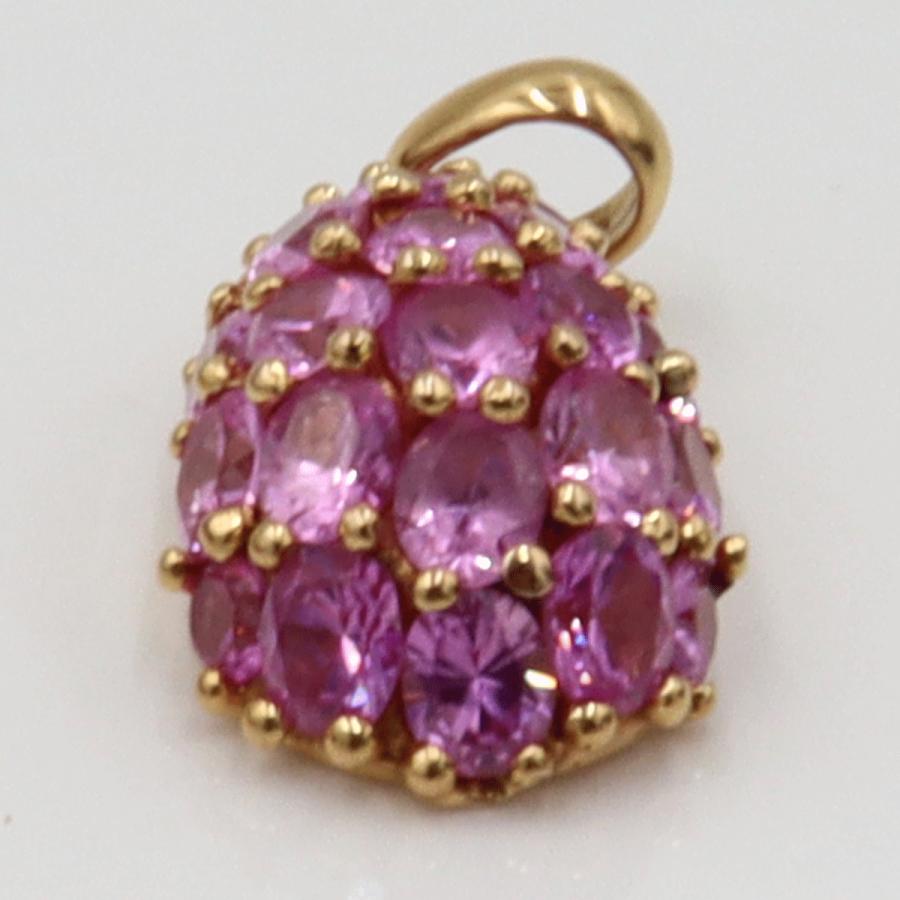 750ピンクトパーズペンダントトップ　重量8.04ｇ(石の重量含む)　レディース（中古）