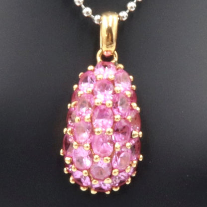 750ピンクトパーズペンダントトップ　重量8.04ｇ(石の重量含む)　レディース（中古）