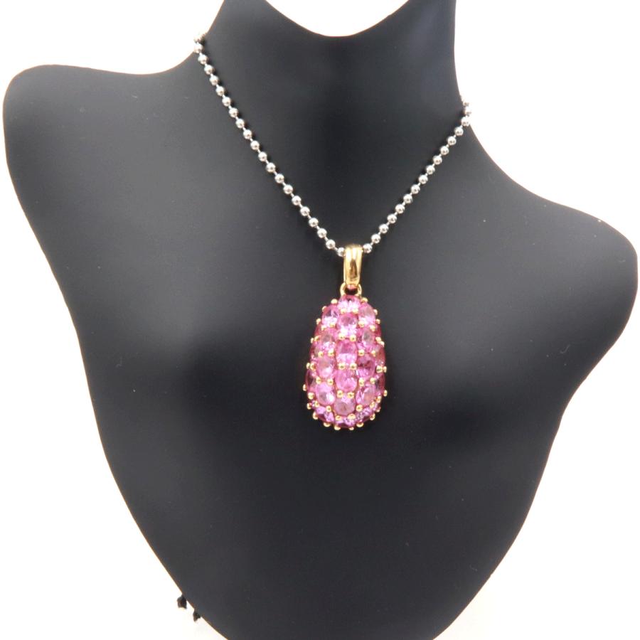 750ピンクトパーズペンダントトップ　重量8.04ｇ(石の重量含む)　レディース（中古）