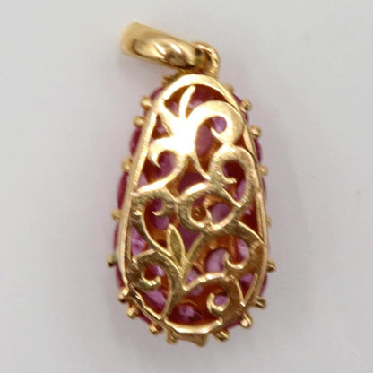 750ピンクトパーズペンダントトップ　重量8.04ｇ(石の重量含む)　レディース（中古）