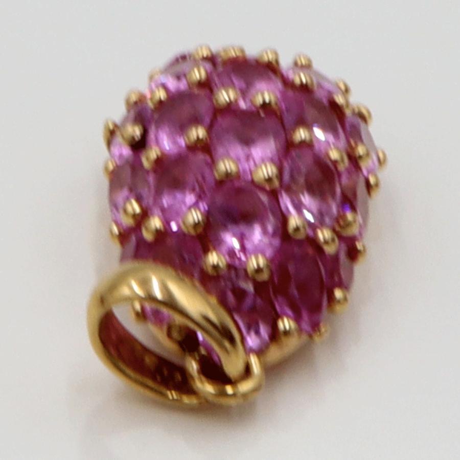 750ピンクトパーズペンダントトップ　重量8.04ｇ(石の重量含む)　レディース（中古）