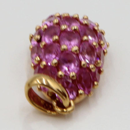 750ピンクトパーズペンダントトップ　重量8.04ｇ(石の重量含む)　レディース（中古）