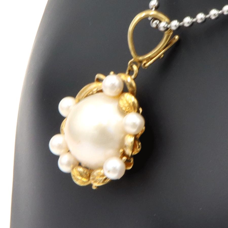 K18マペパールペンダントトップ　重量7.92ｇ(石の重量含む)（中古）