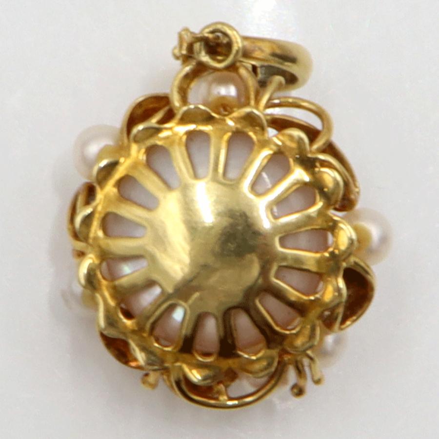 K18マペパールペンダントトップ　重量7.92ｇ(石の重量含む)（中古）