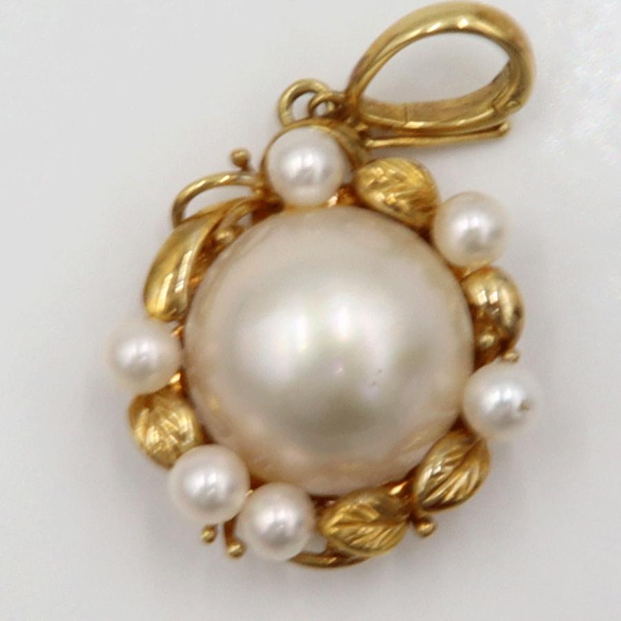 K18マペパールペンダントトップ　重量7.92ｇ(石の重量含む)（中古）