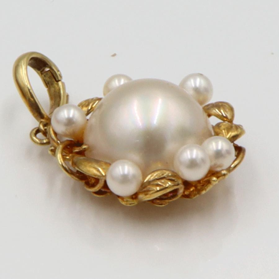 K18マペパールペンダントトップ　重量7.92ｇ(石の重量含む)（中古）