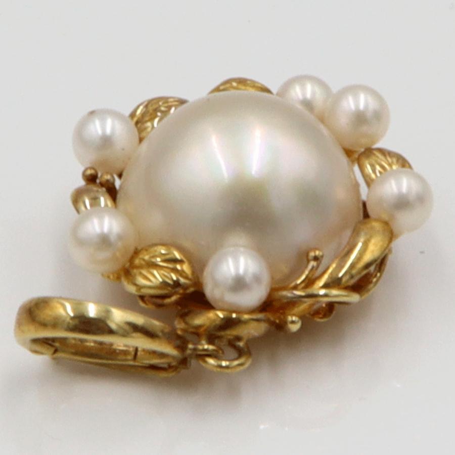 K18マペパールペンダントトップ　重量7.92ｇ(石の重量含む)（中古）