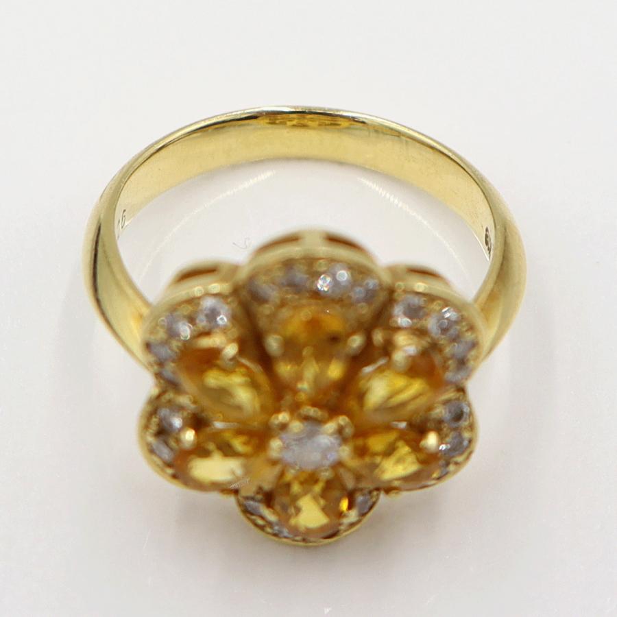 K18サファイアリング　S1.70ct　D0.26ct　リングサイズ11号　重量5.37ｇ(石の重量含む)　レディース(中古)