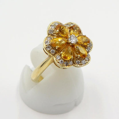 K18サファイアリング　S1.70ct　D0.26ct　リングサイズ11号　重量5.37ｇ(石の重量含む)　レディース(中古)