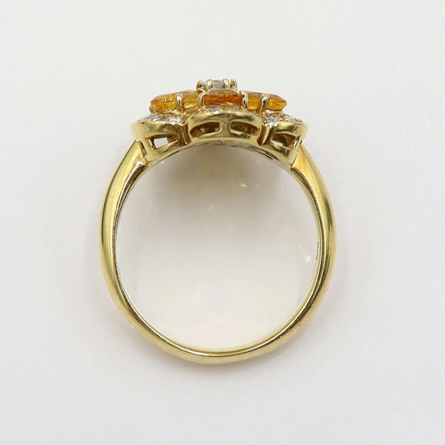 K18サファイアリング　S1.70ct　D0.26ct　リングサイズ11号　重量5.37ｇ(石の重量含む)　レディース(中古)