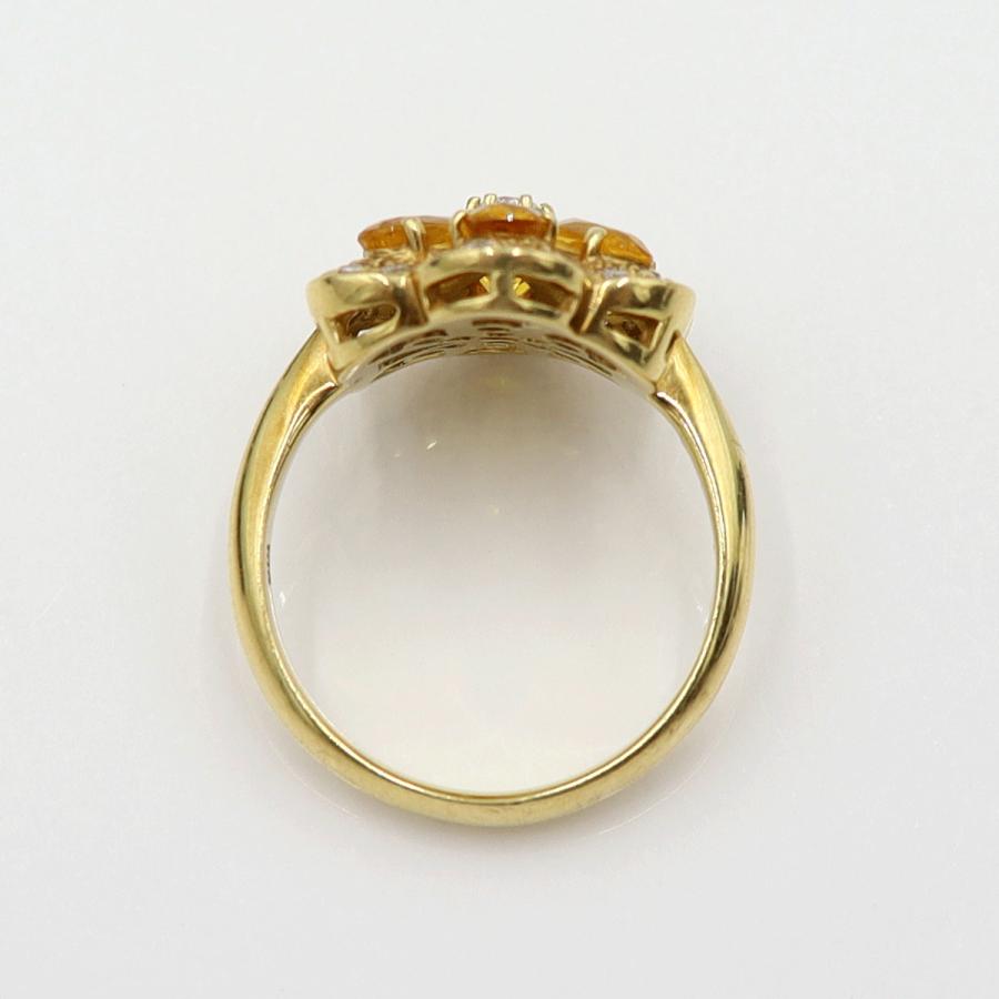 K18サファイアリング　S1.70ct　D0.26ct　リングサイズ11号　重量5.37ｇ(石の重量含む)　レディース(中古)