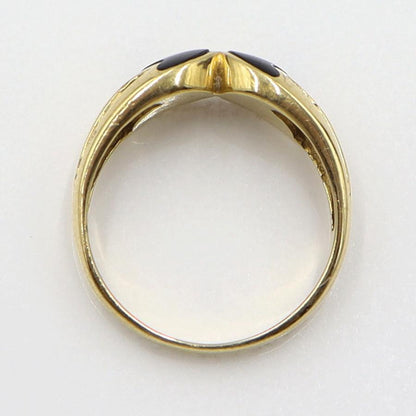 K18オニキスリング　「蝶々」　サイズ11号　重量2.94ｇ(石の重量含む)　レディース(中古)