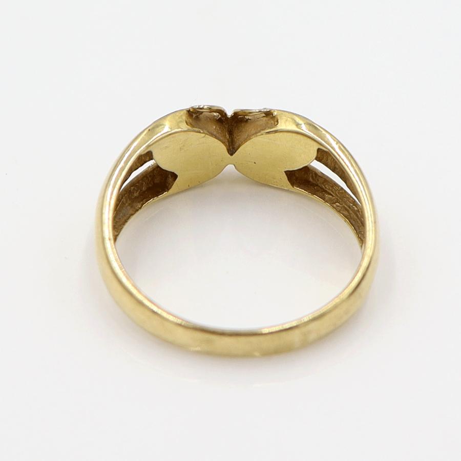 K18オニキスリング　「蝶々」　サイズ11号　重量2.94ｇ(石の重量含む)　レディース(中古)