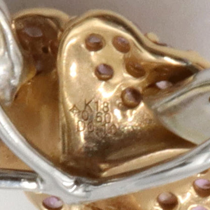 K18サファイアペンダントトップ「バラ」　S0.60ct　D0.10ct　重さ2.73g(石の重量含む)　レディース(中古)